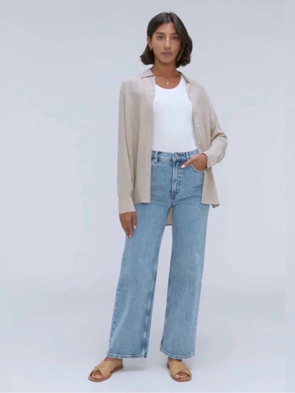Everlane THE WAY-HIGH® SAILOR JEAN in Salt Water Size 26
